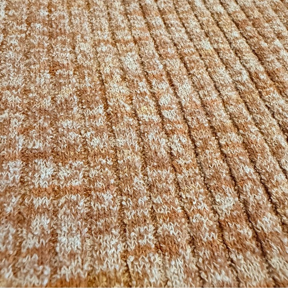 Madewell Ribbed Button-Down Shirt - Orange Marled Shaw Ribbed - Picture 7 of 8